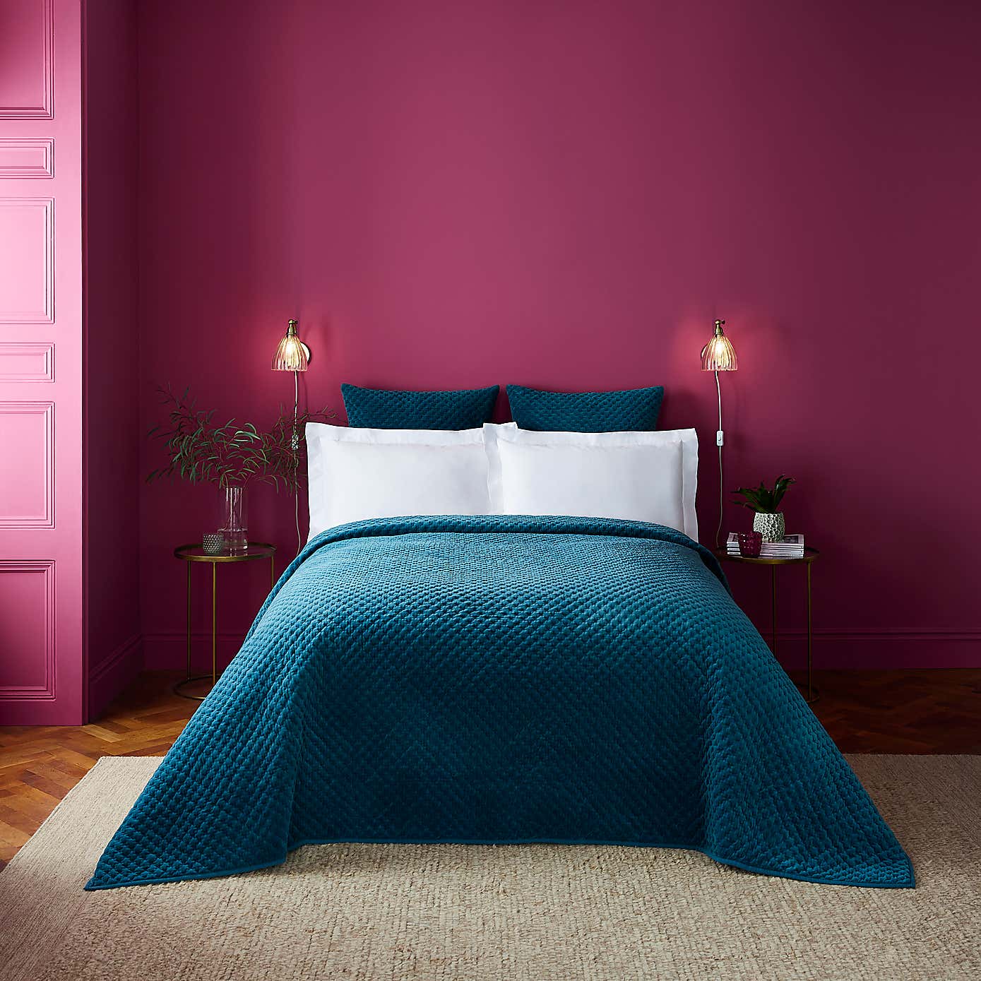 Dorma Purity Navy Genevieve Bedspread