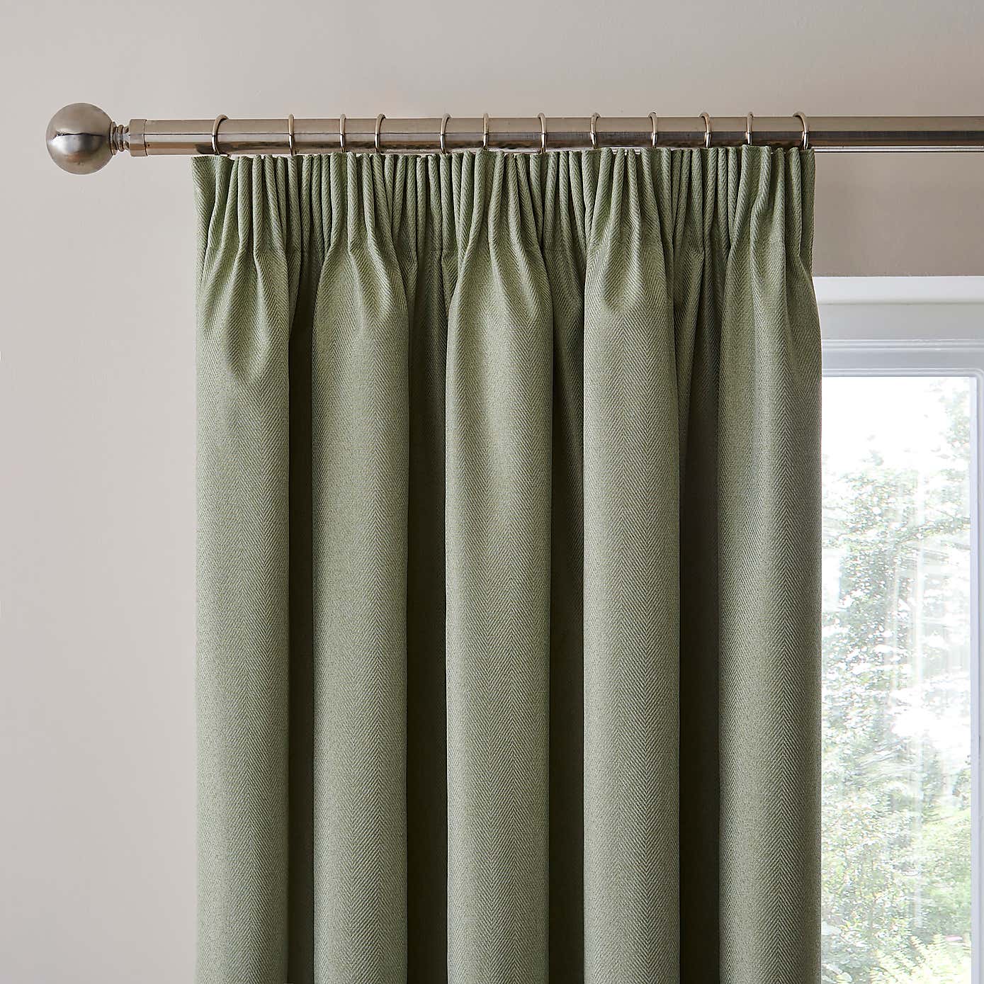 Rotterdam Herringbone Blackout Pencil Pleat Curtains