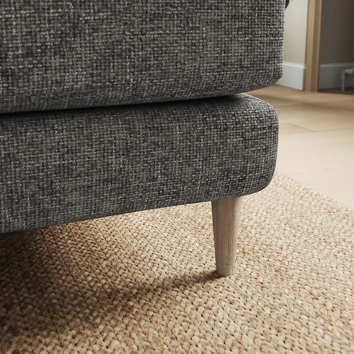 Sven Chunky Chenille Corner Chaise Sofa