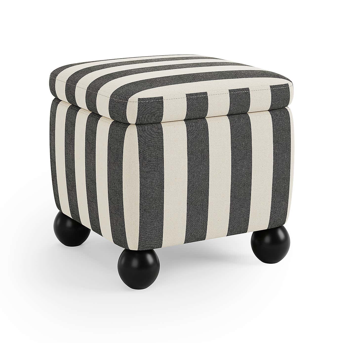 Nylah Linford Stripe Storage Footstool