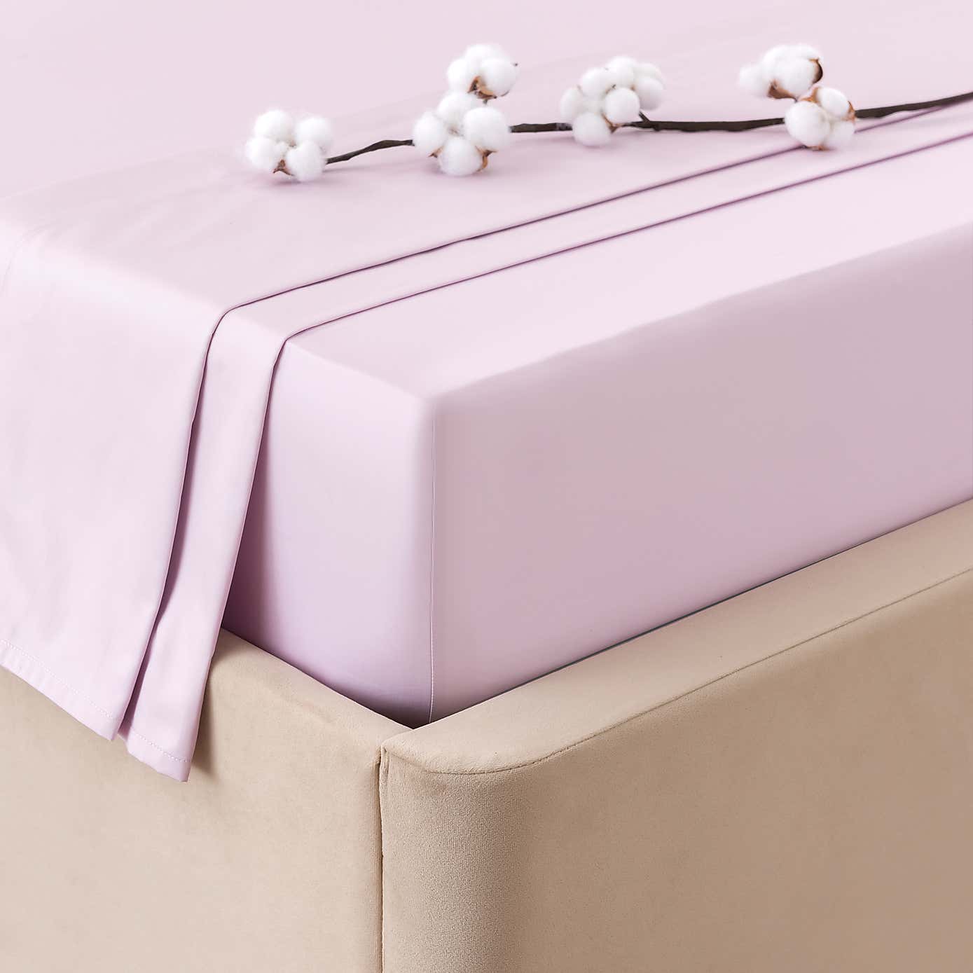 Dorma 300 Thread Count 100% Cotton Sateen Plain Flat Sheet