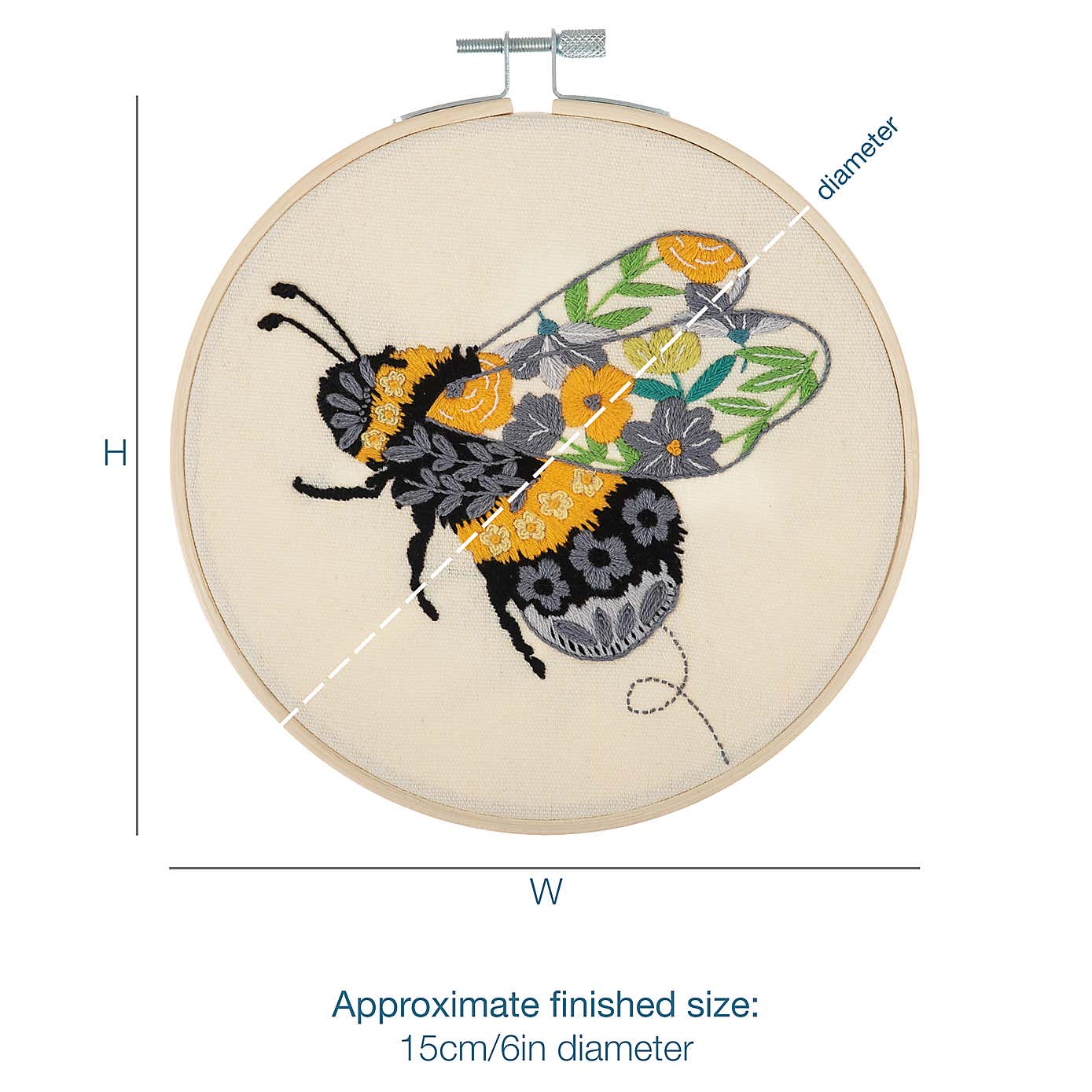 Embroidery Kit Floral Bee