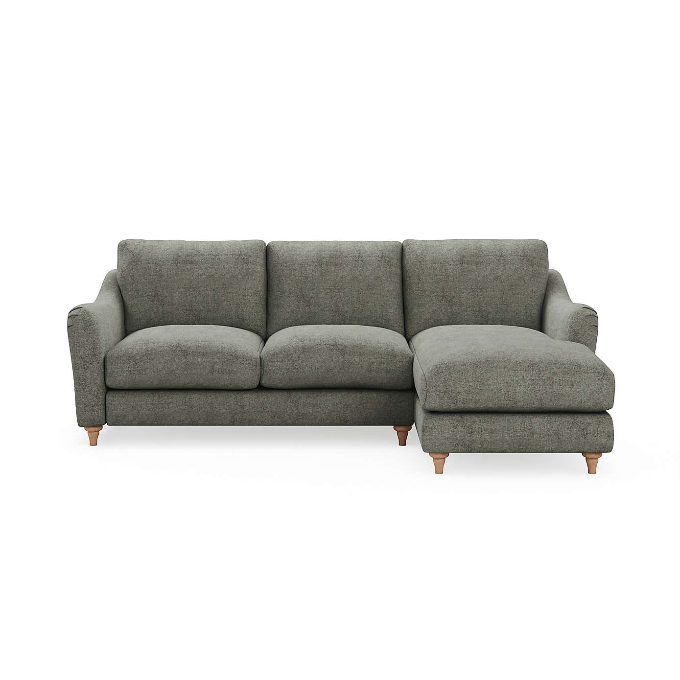 Hattie Tonal Plush Chenille Corner Chaise Sofa