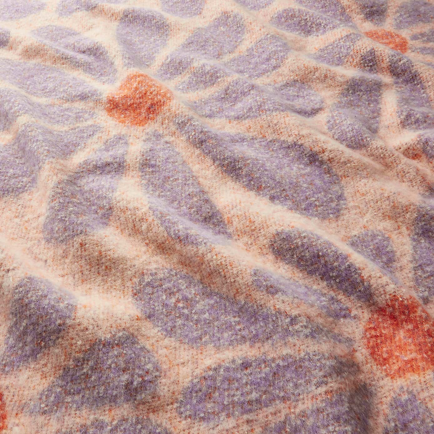 Retro Flower Mohair Throw 130cm x 180cm