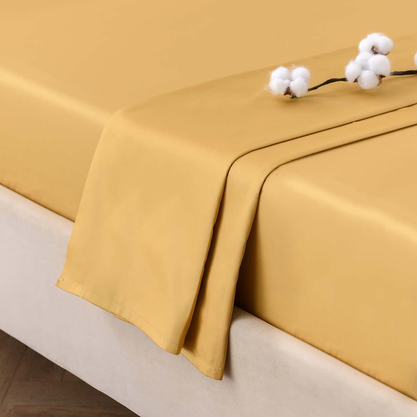 Dorma 300 Thread Count 100% Cotton Sateen Plain Flat Sheet
