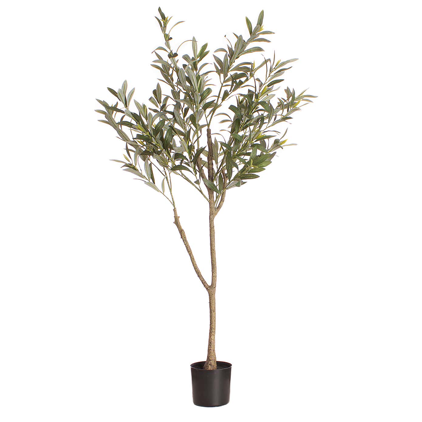 Artificial Olive Tree in Black Plastic Plant Pot