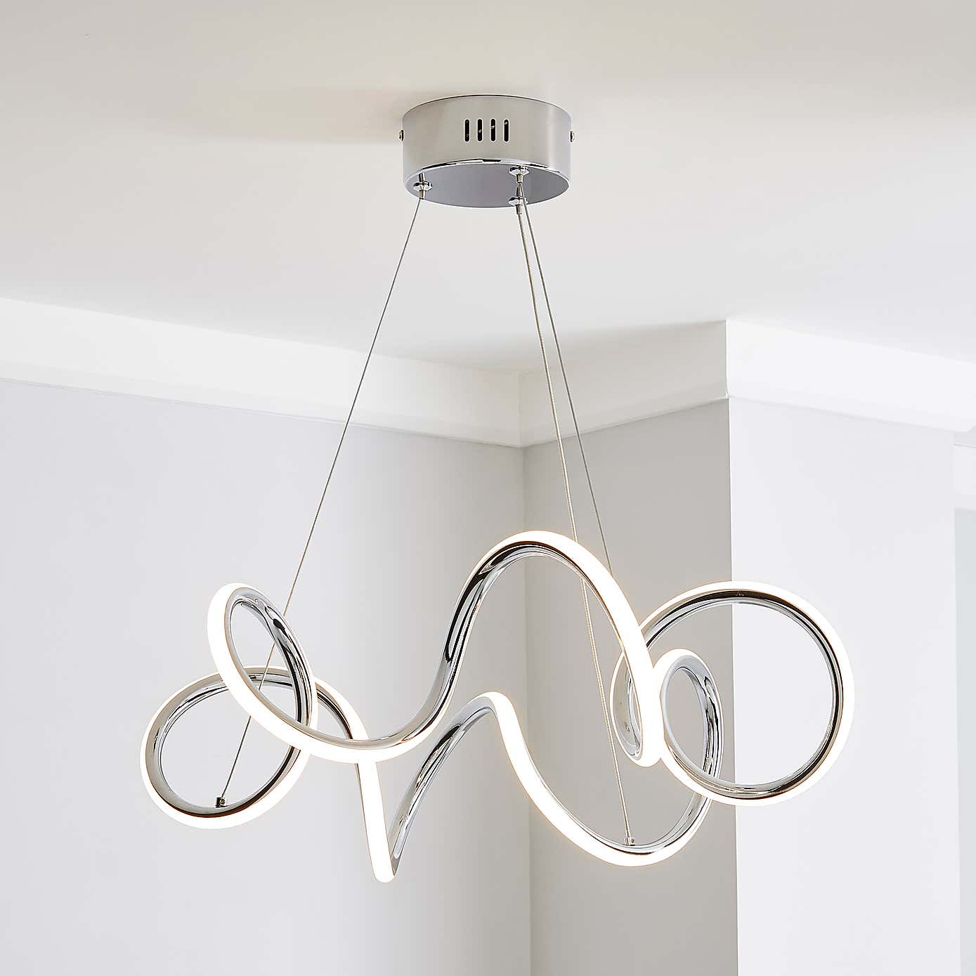 Skylar Curly LED Ceiling Fitting
