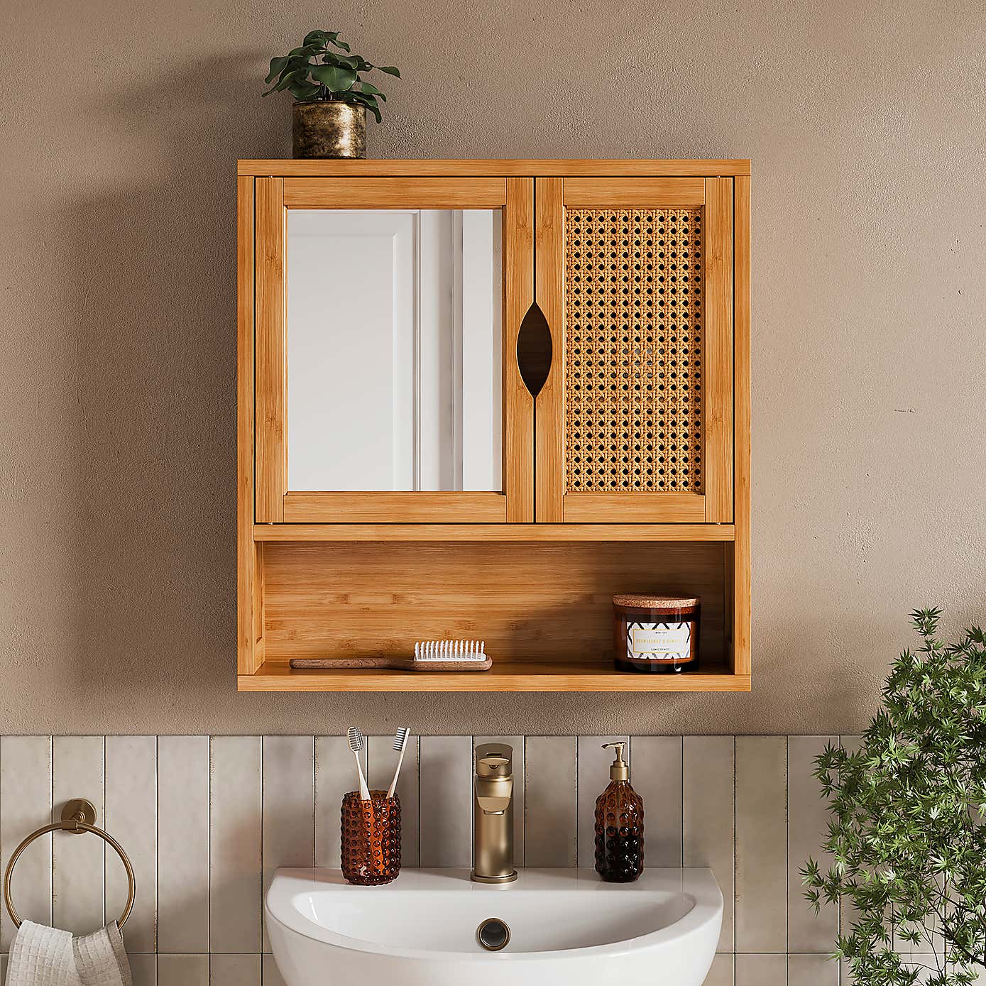 Avani Wall Cabinet, Bamboo
