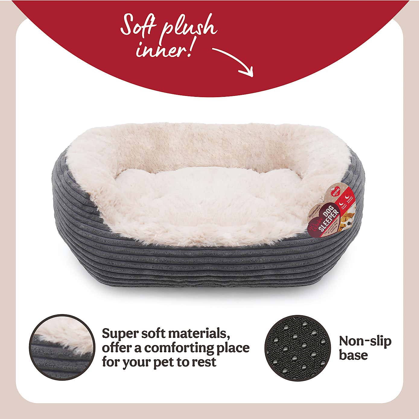 Rosewood Jumbo Cord Pet Bed