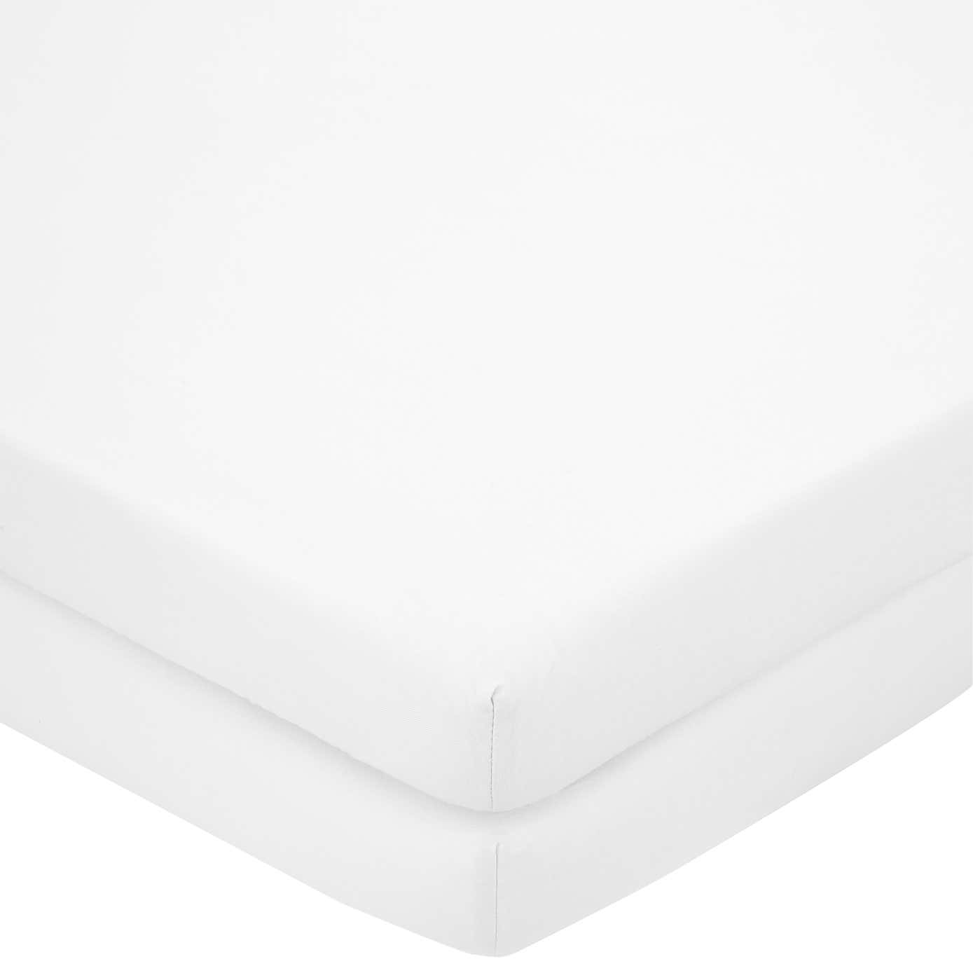 Pack of 2 Non Iron Toddler Fitted Sheets