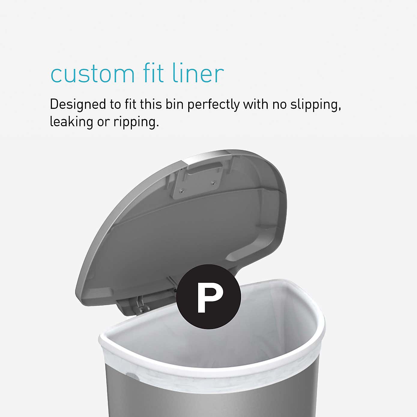 Simple Human 50 Litre Semi-Round Pedal Bin