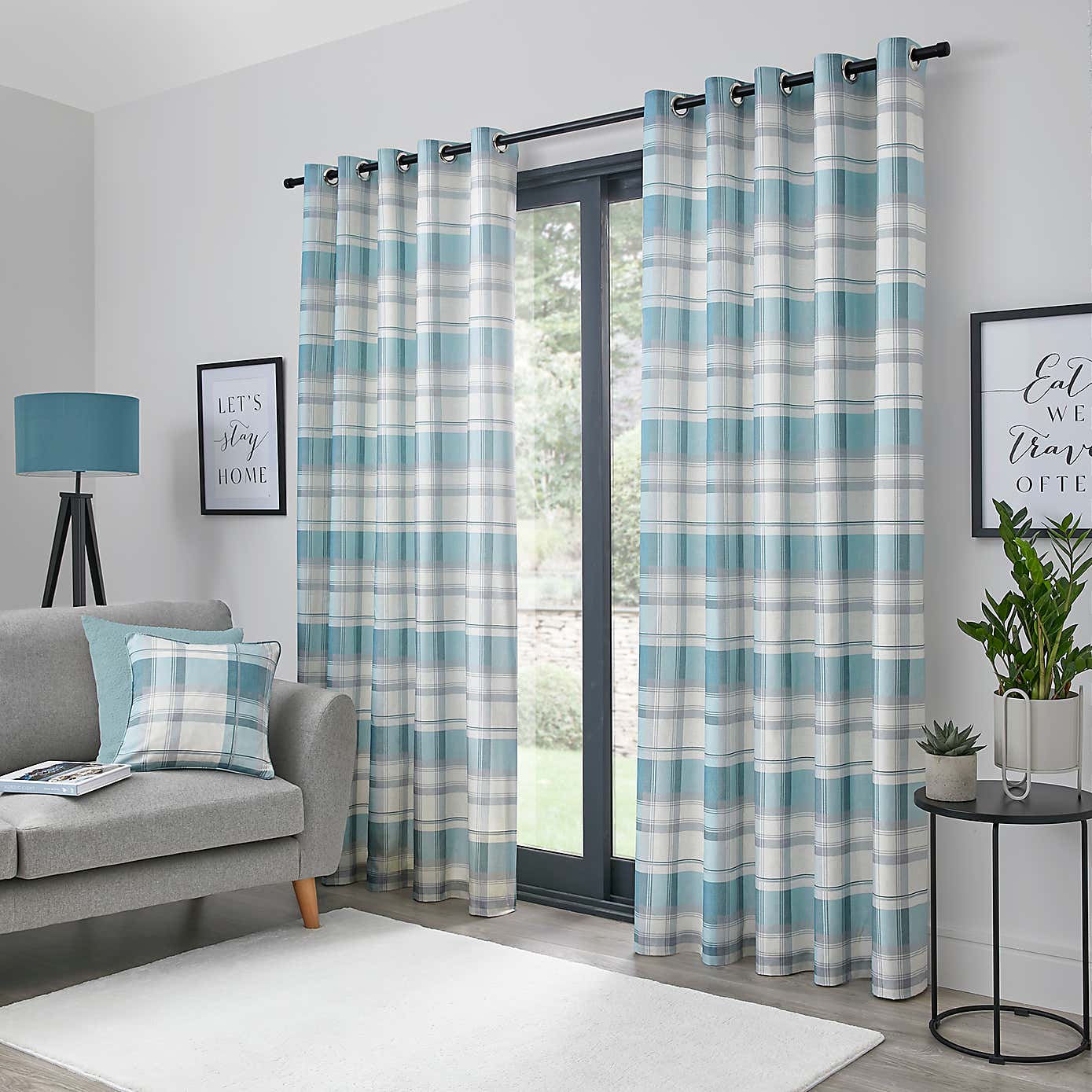 Balmoral Green Eyelet Curtains