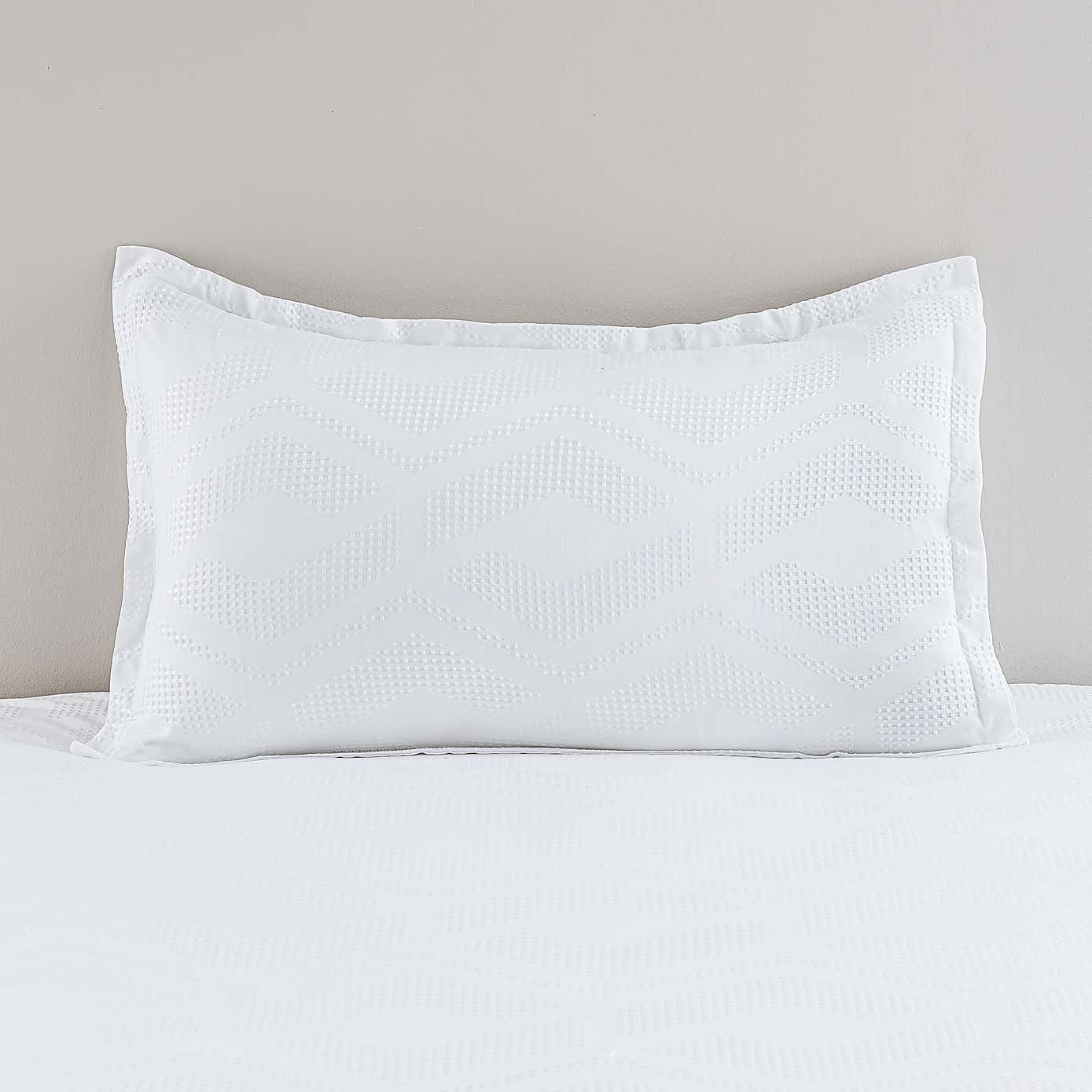 Croston Waffle White Oxford Pillowcase