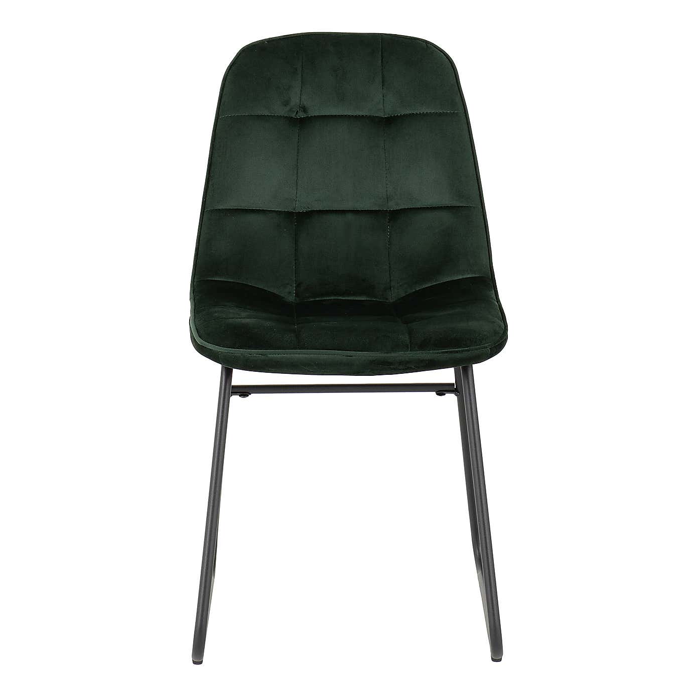 Lukas Set of 2 Dining Chairs Grey Velvet