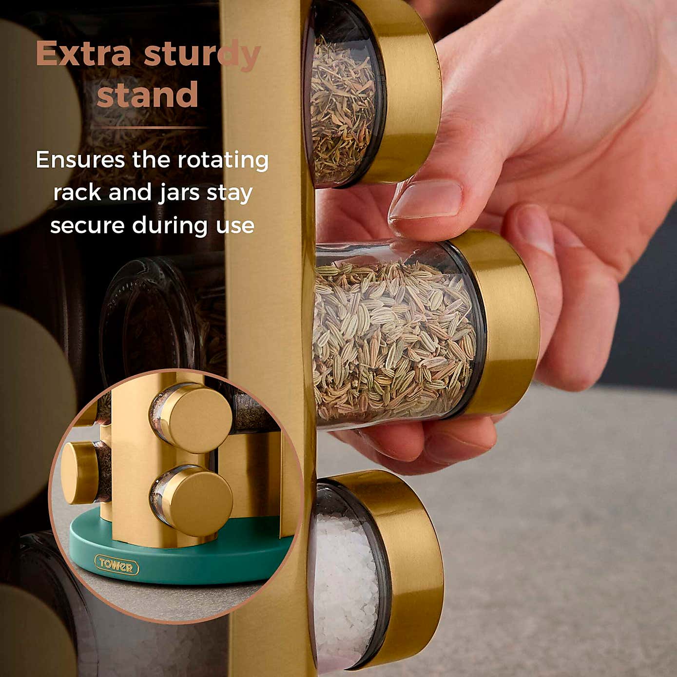 Tower Cavaletto 12 Jar Spice Rack Set