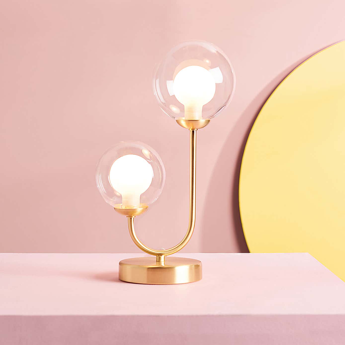 Eliza 2 Light Glass Table Lamp