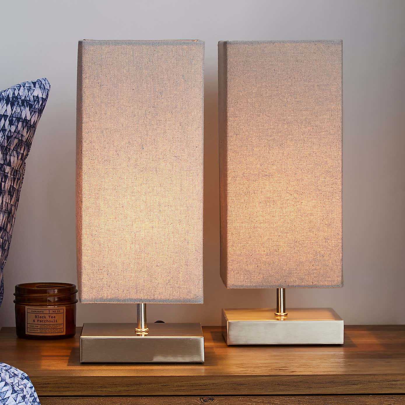 Charlotte Grey Touch Dimmable Table Lamps