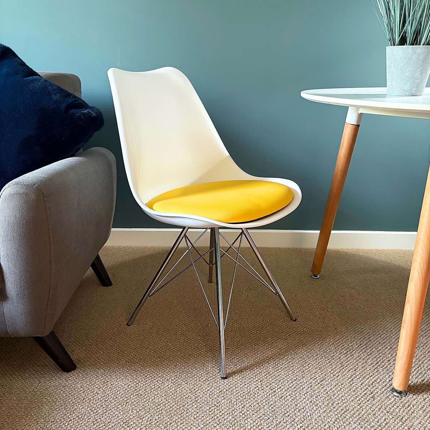 Fusion Living Soho White Plastic Dining Chair