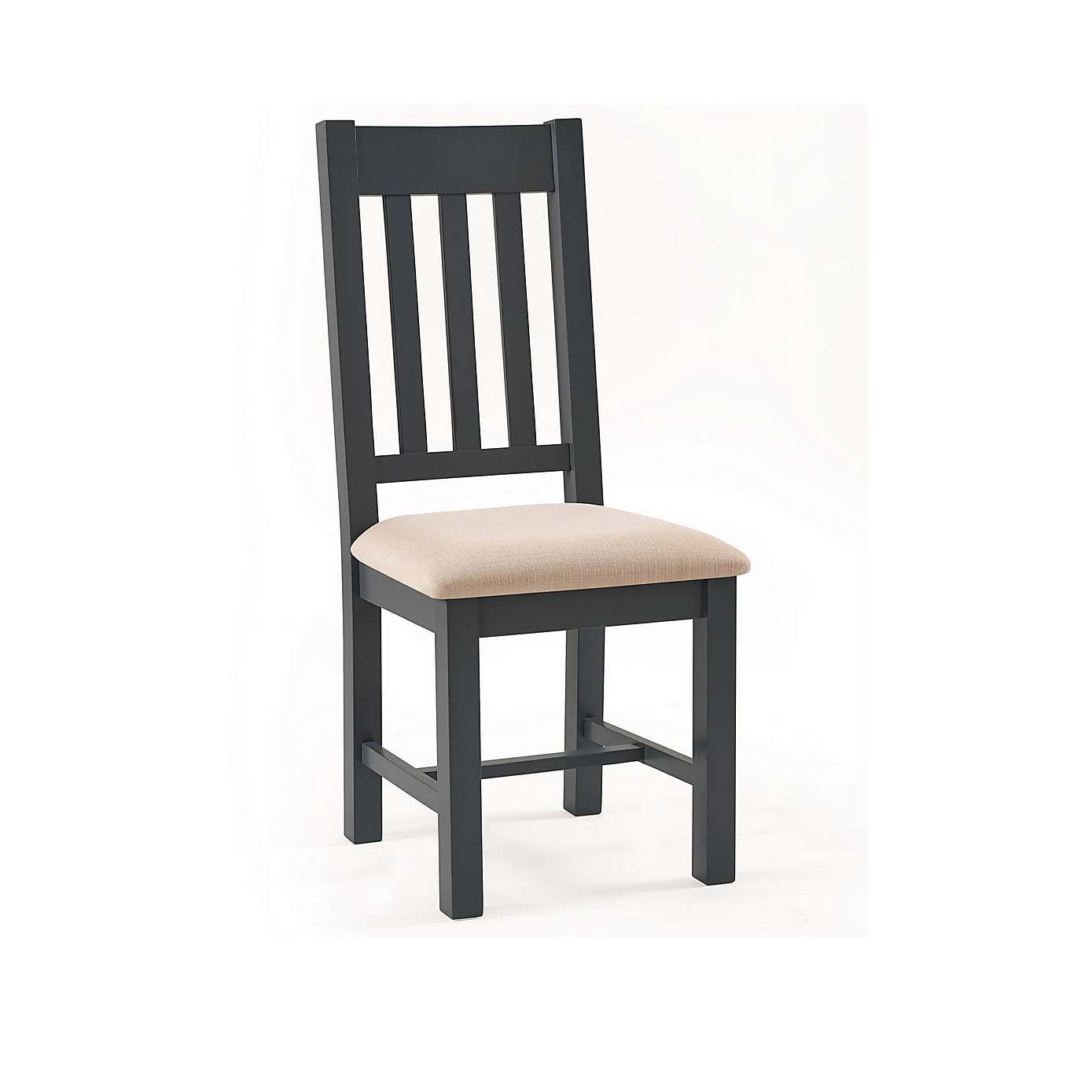 Bordeaux Set of 2 Dining Chairs Dark Grey
