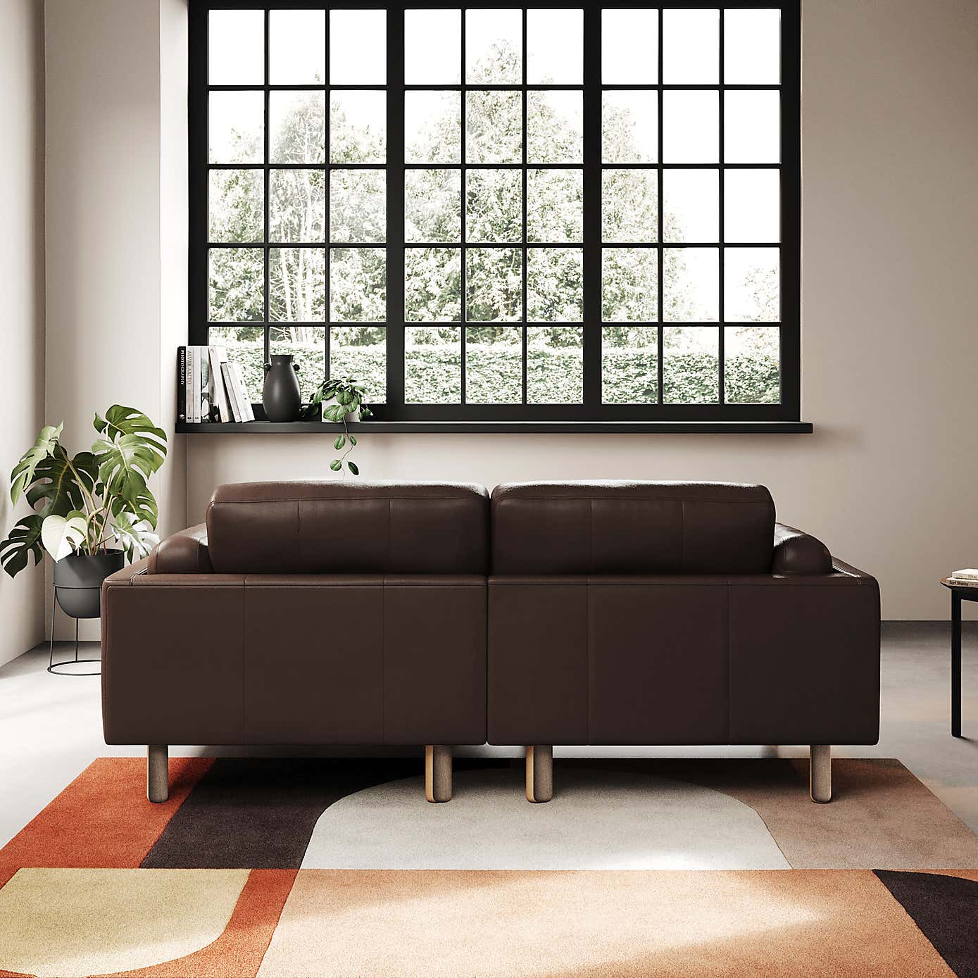 Newton Classic Leather Corner Chaise Sofa
