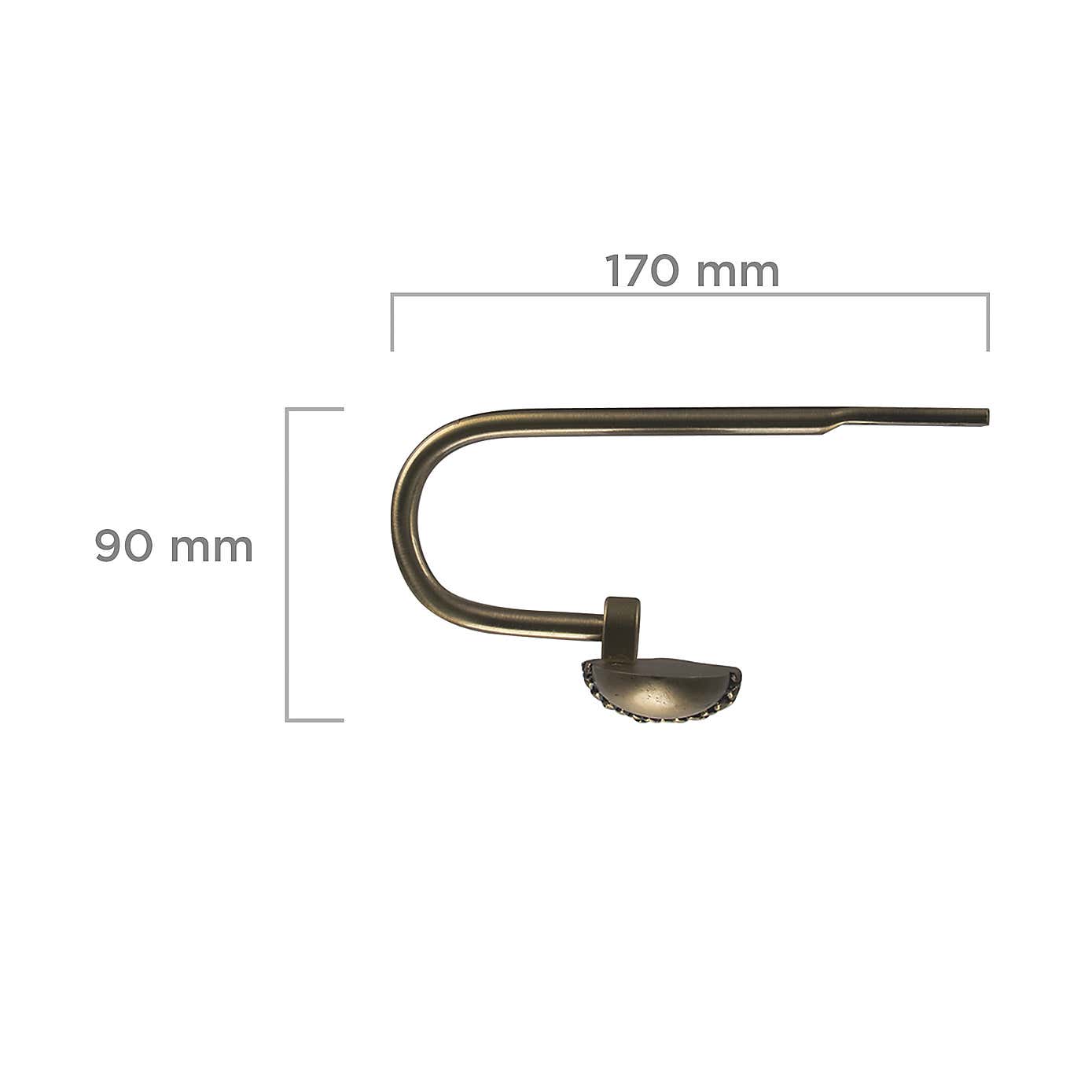 Acorn Holdback Pair Antique Brass