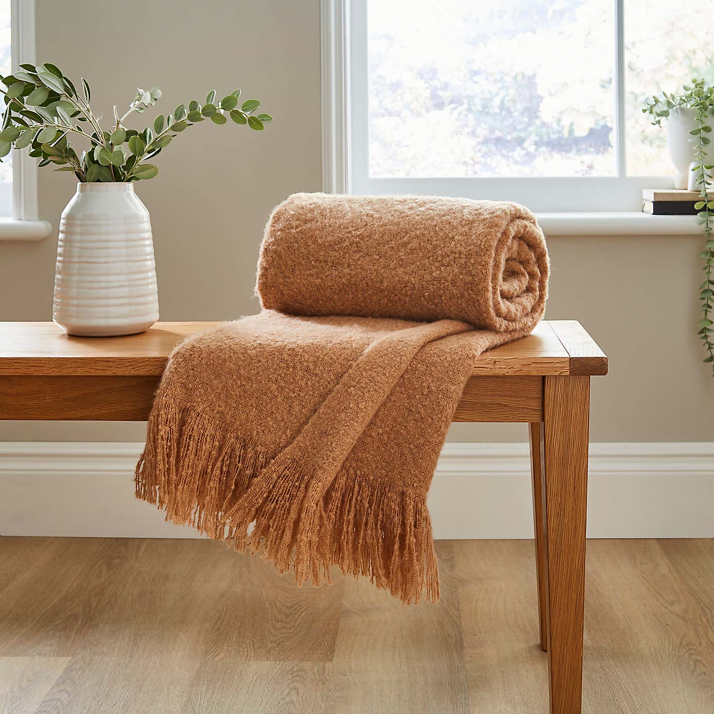 Brushed Boucle Throw