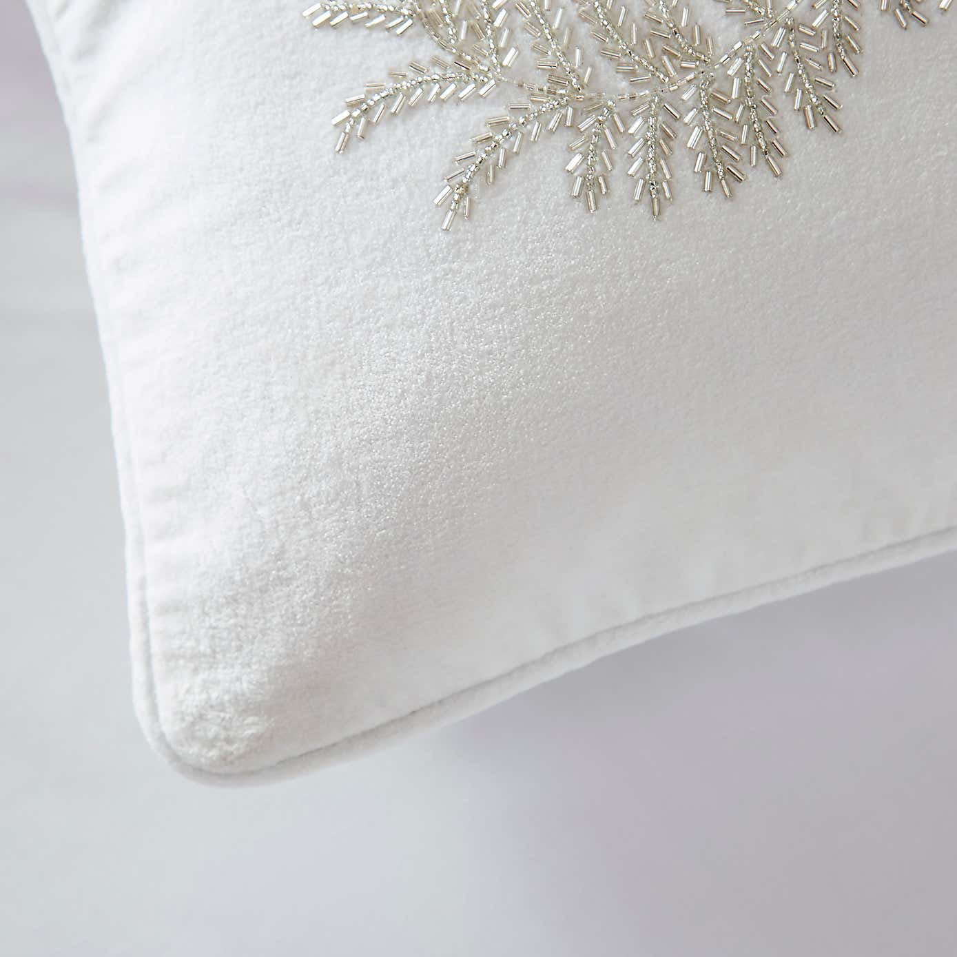 Dorma Beaded Leaf Rectangular Cushion