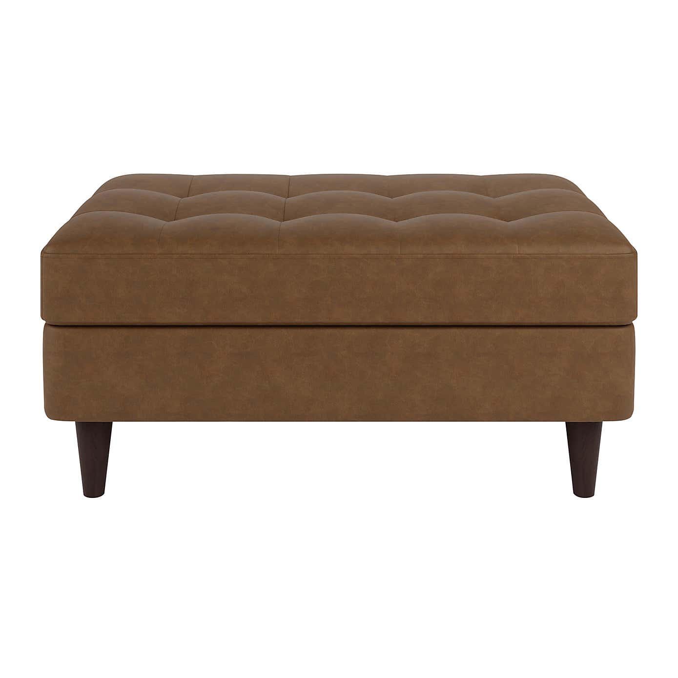 Zoe Mocha Faux Leather Storage Footstool