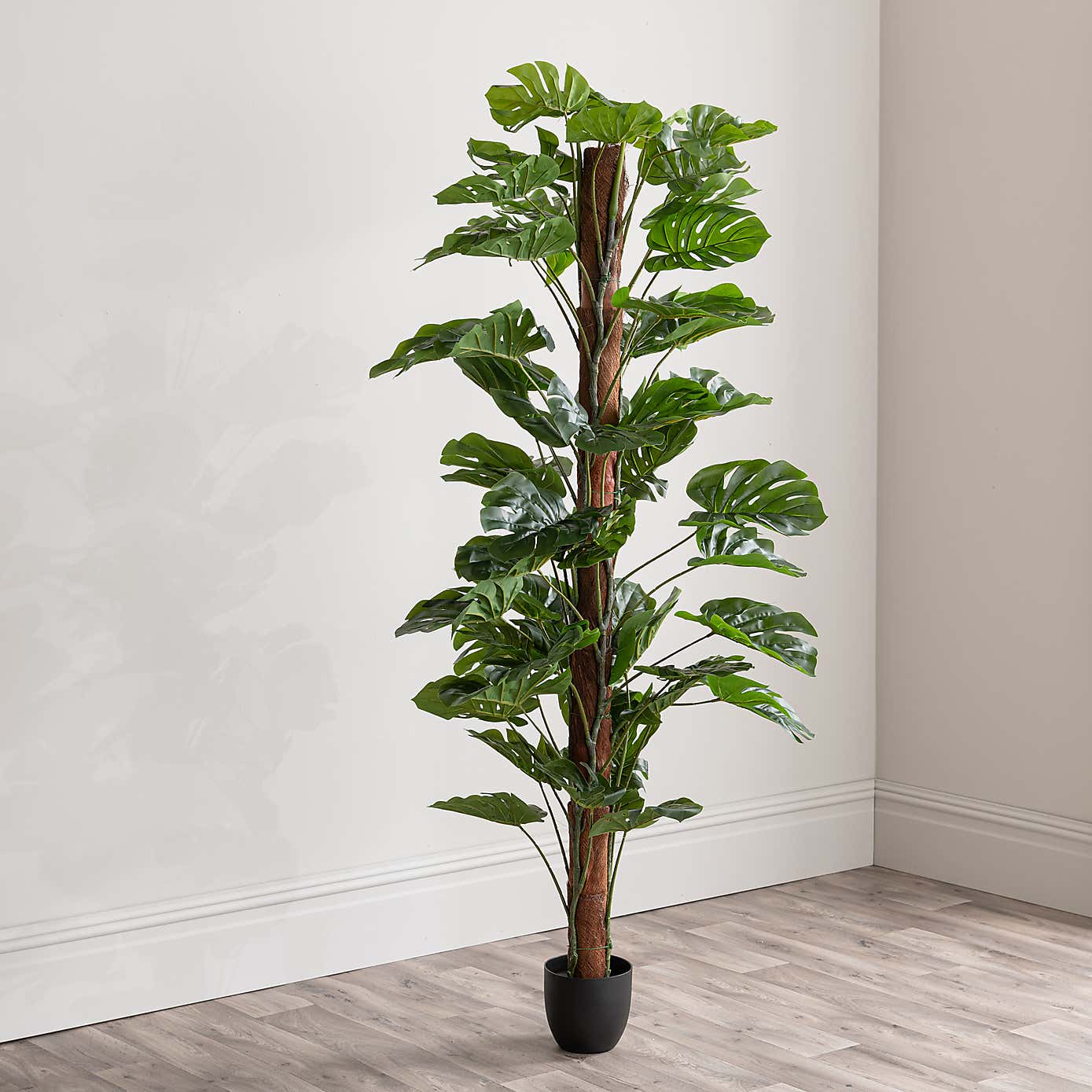 Artificial Monstera Tree in Black Plant Pot