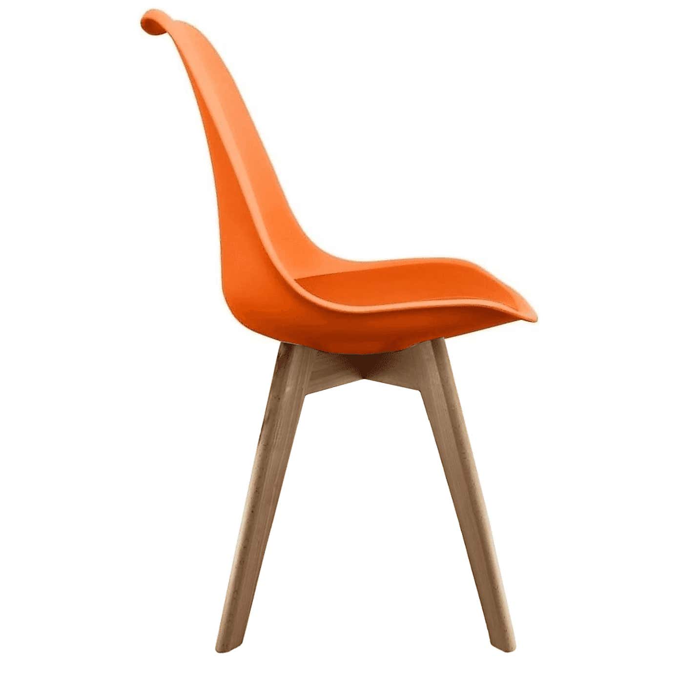 Fusion Living Soho Plastic Dining Chair with Squared Legs