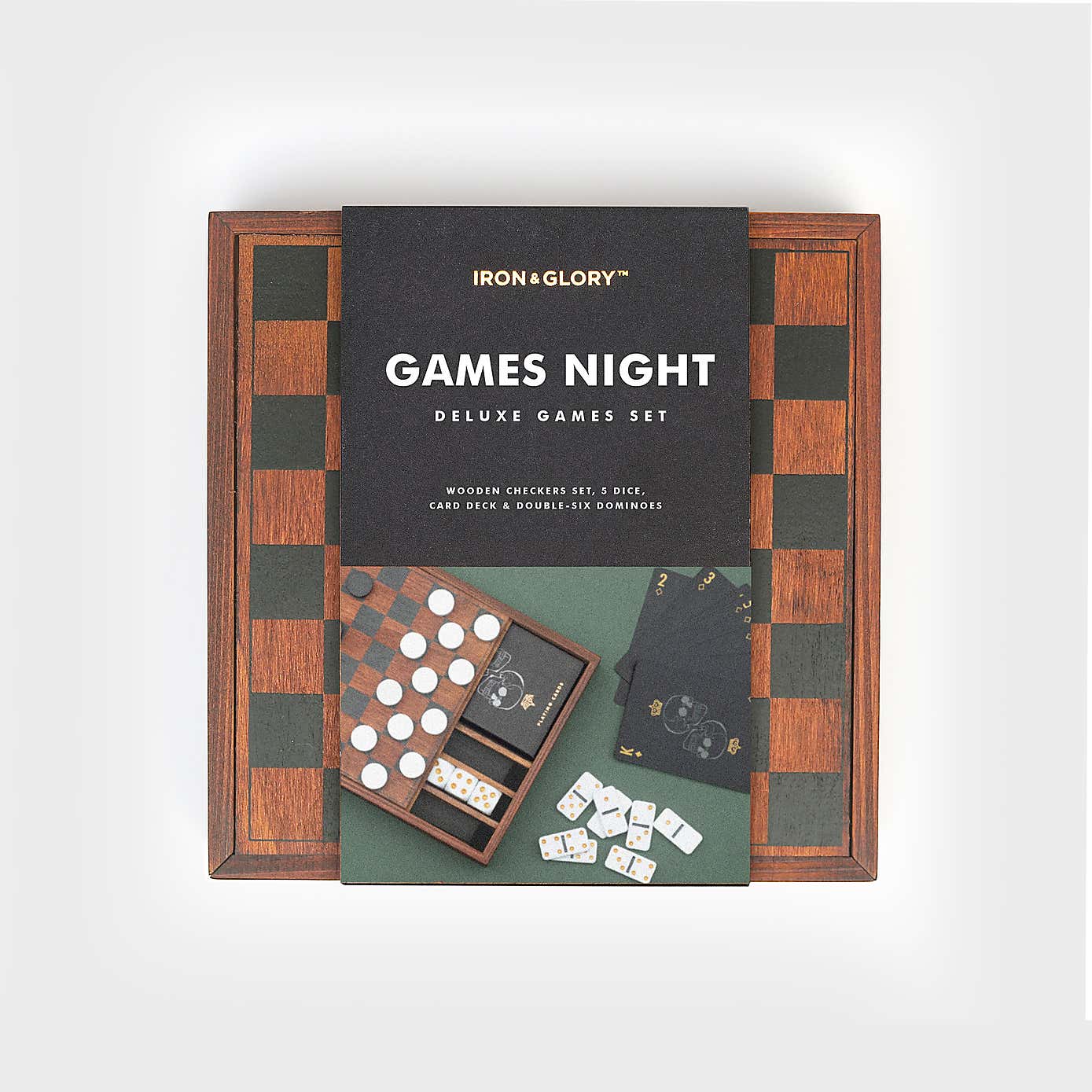 Luckies Games Night All-in-One Wooden Games Set