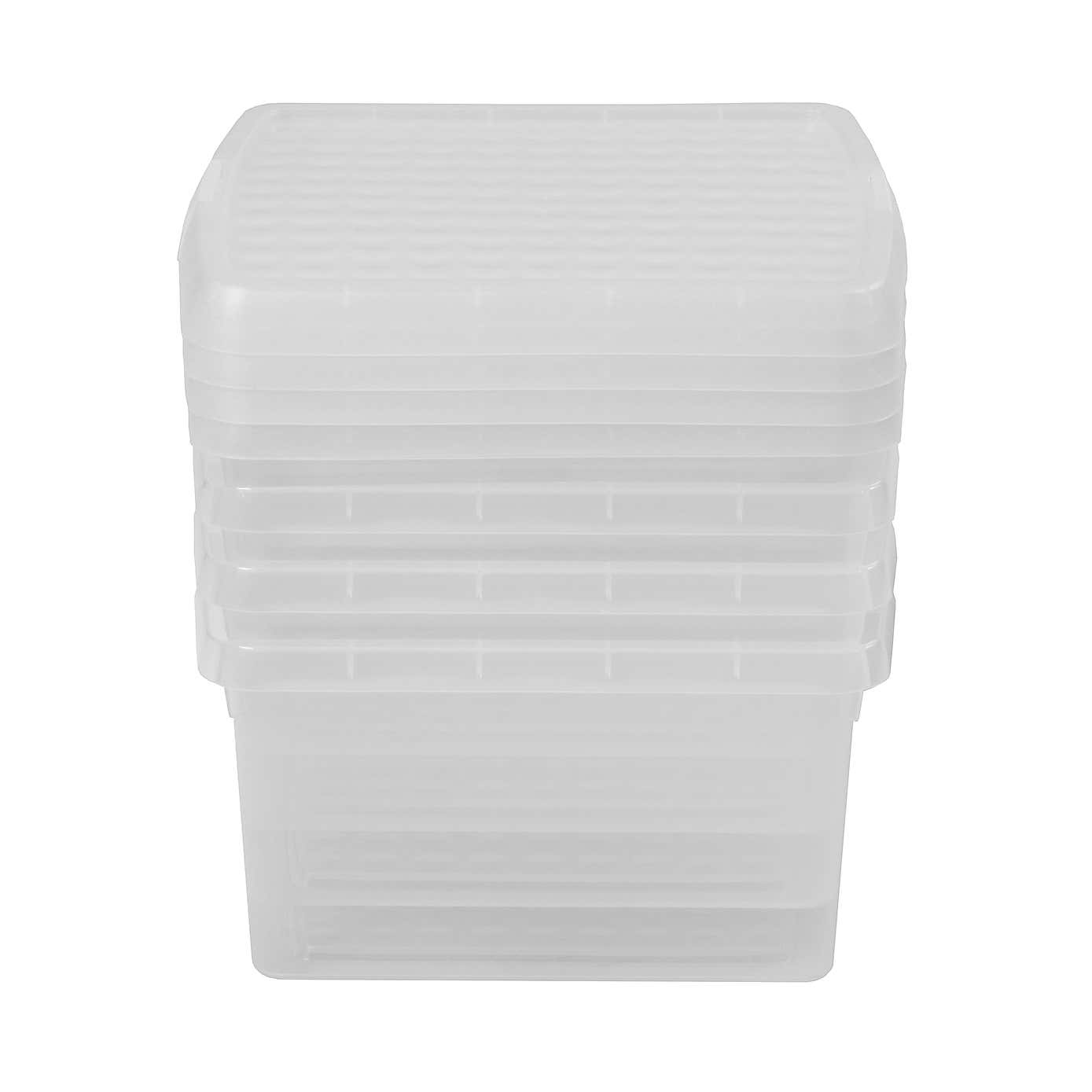 Wham Clip Pack of 4 Square Storage Boxes With Lids