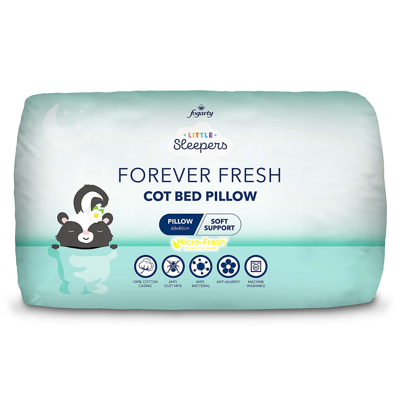 Fogarty Little Sleepers Forever Fresh Cot Bed Pillow