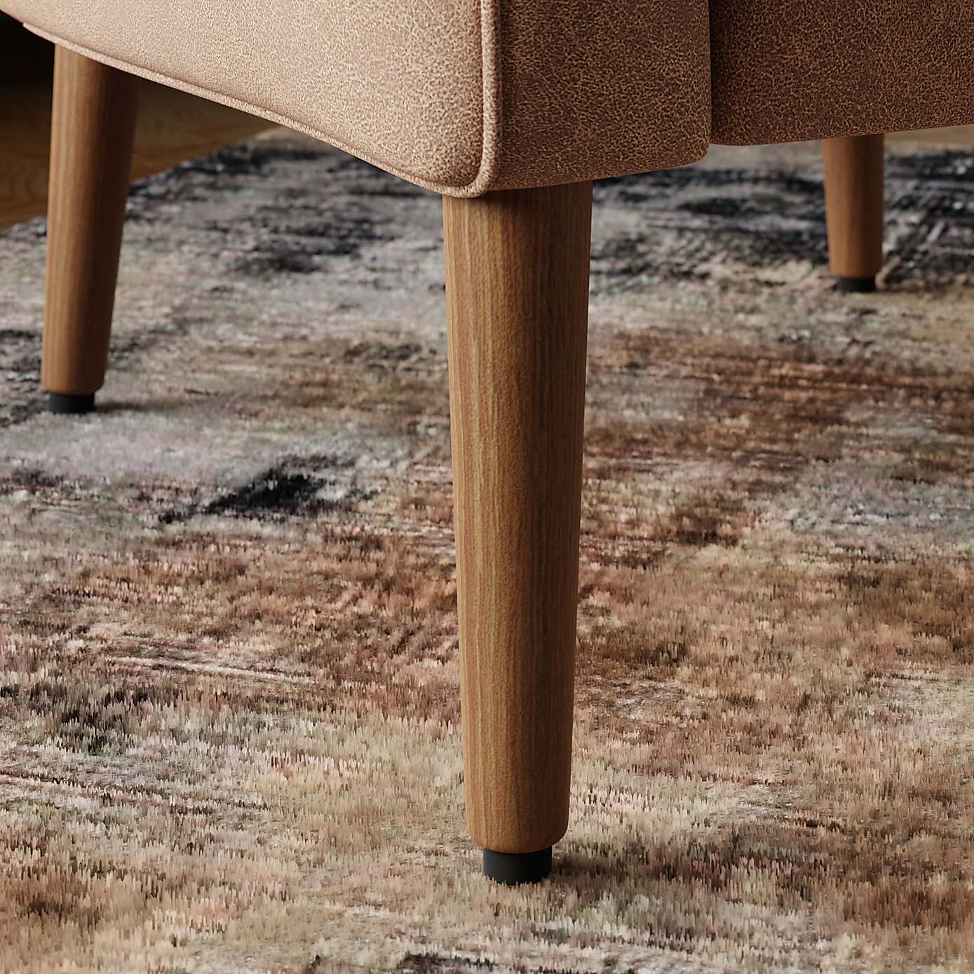 Kaspar Relaxed Faux Leather Tub Chair