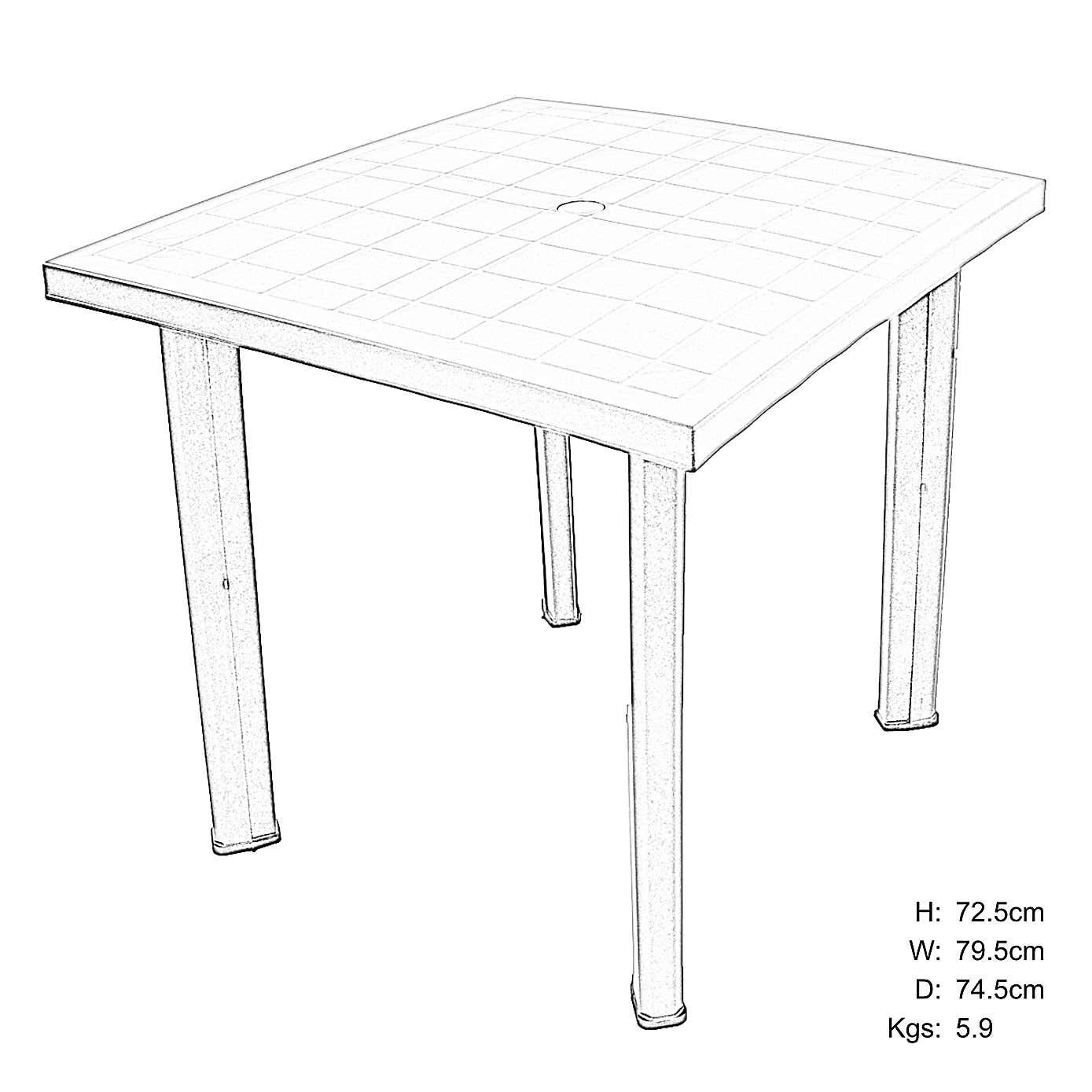 Trabella Alana Square Patio Table