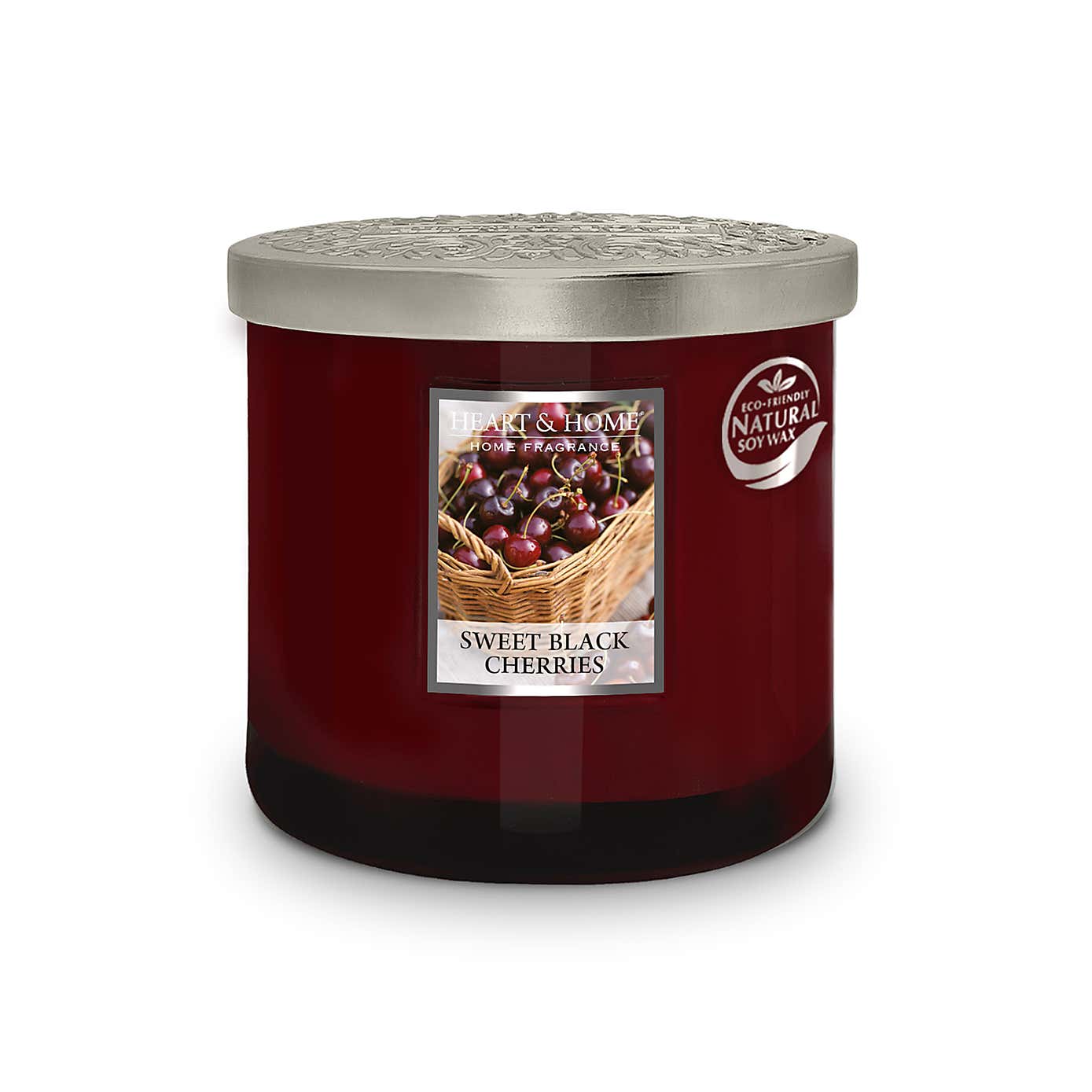 Heart and Home Ellipse Sweet Black Cherries Multi Wick Candle