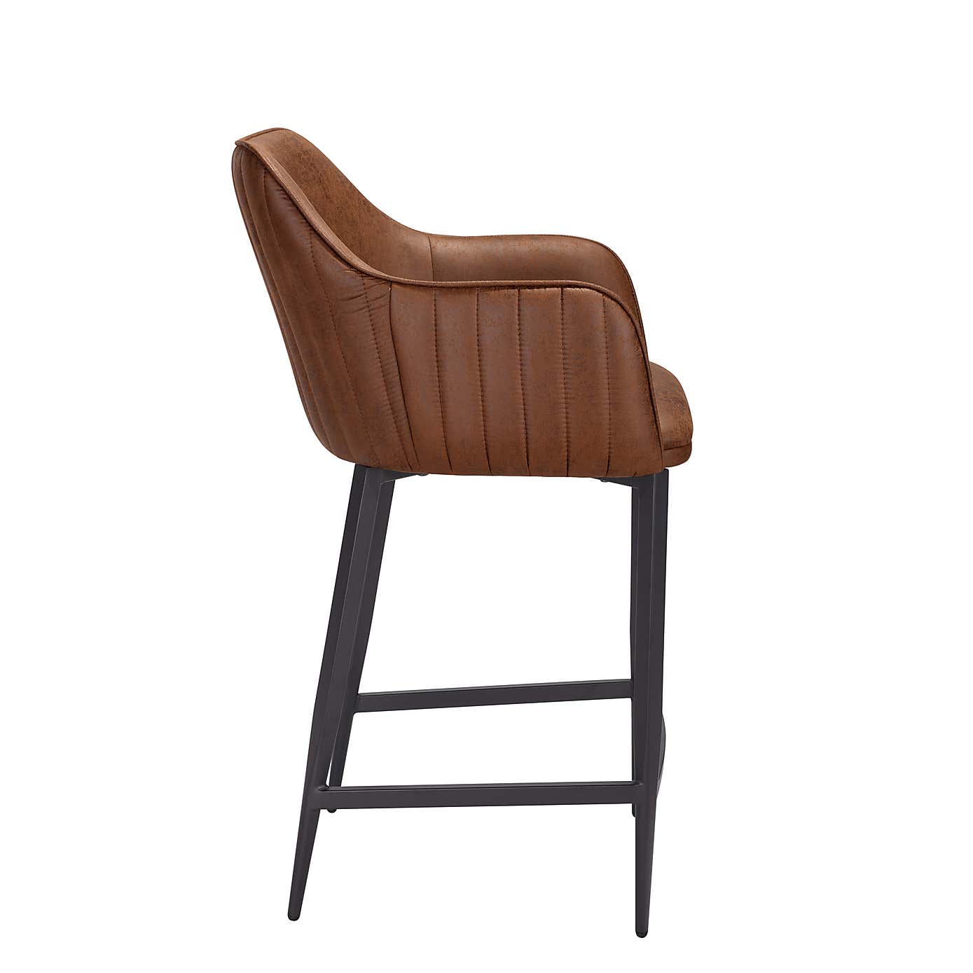 Indus Valley Logan Bar Stool, Faux Leather