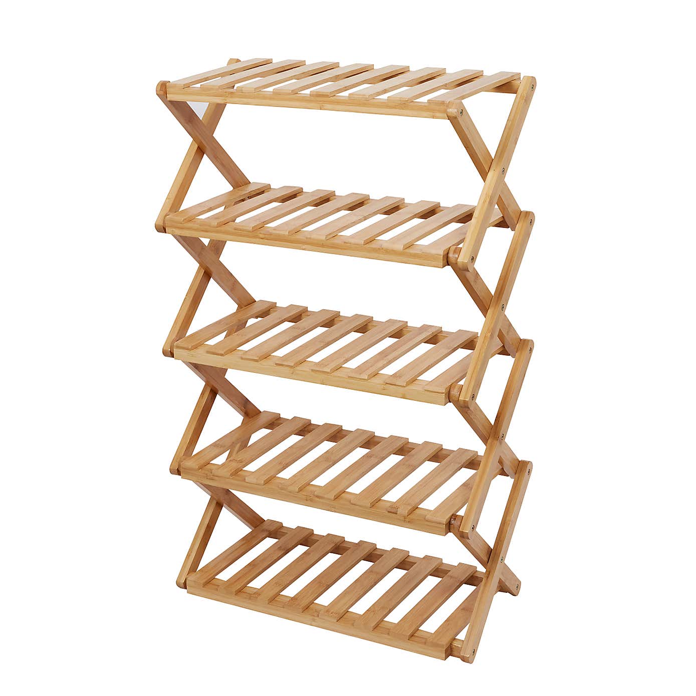 Bamboo Folding Shoe Rack