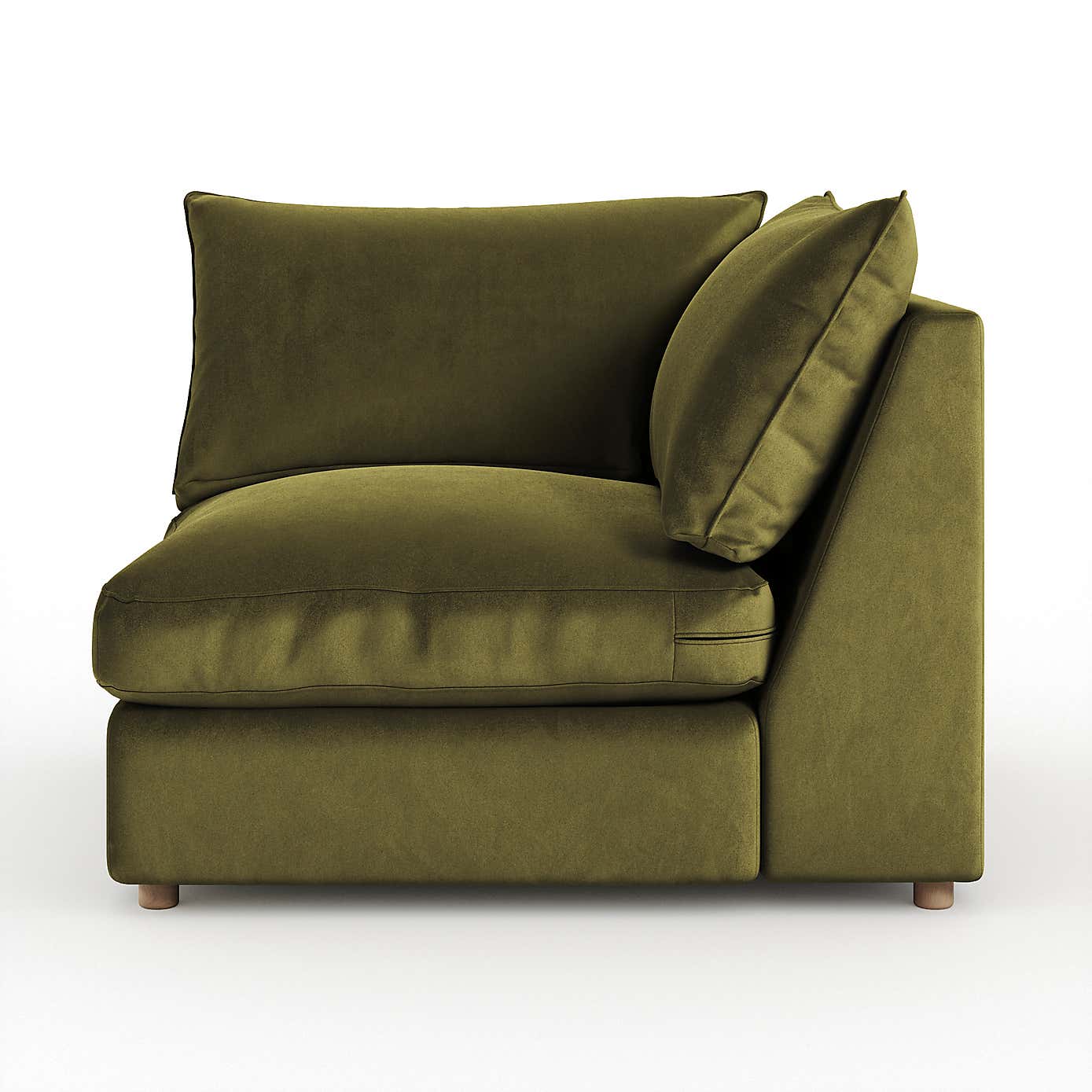 Full Circle Austin Luxury Velvet Modular Corner Piece