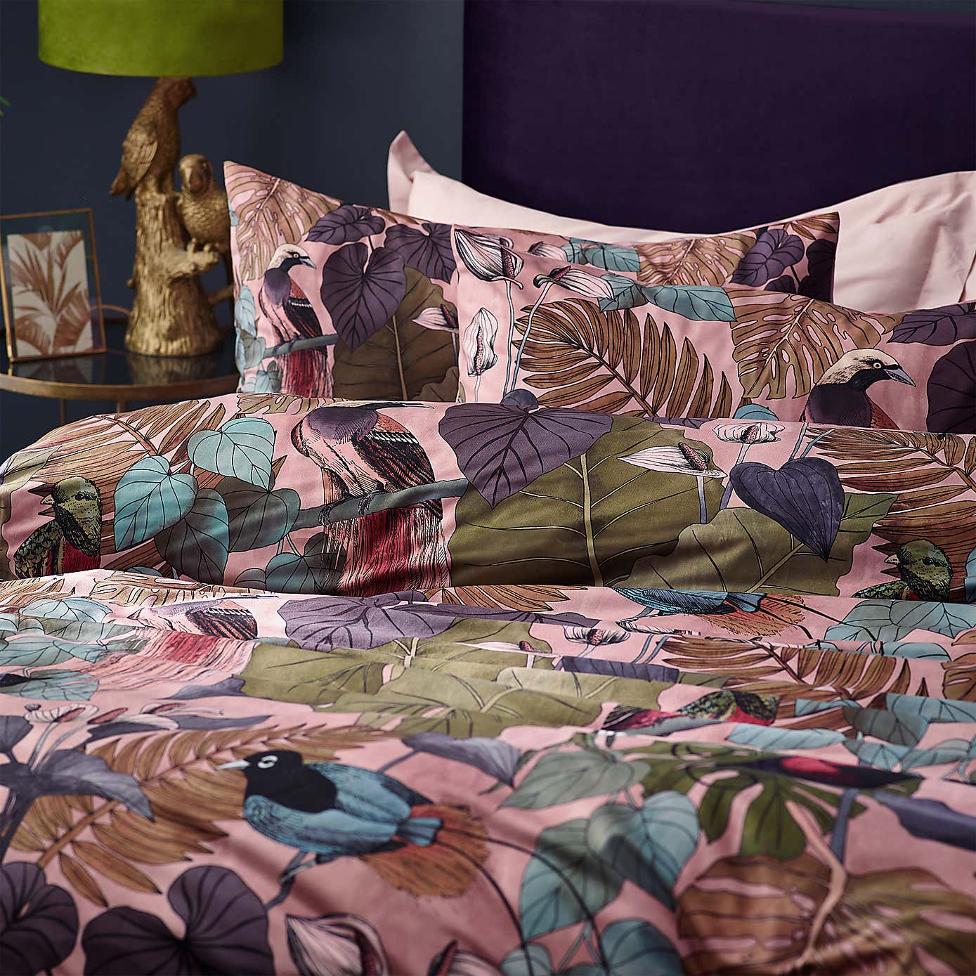 Wylder Moriyo Velvet Duvet Cover & Pillowcase Set, Blush