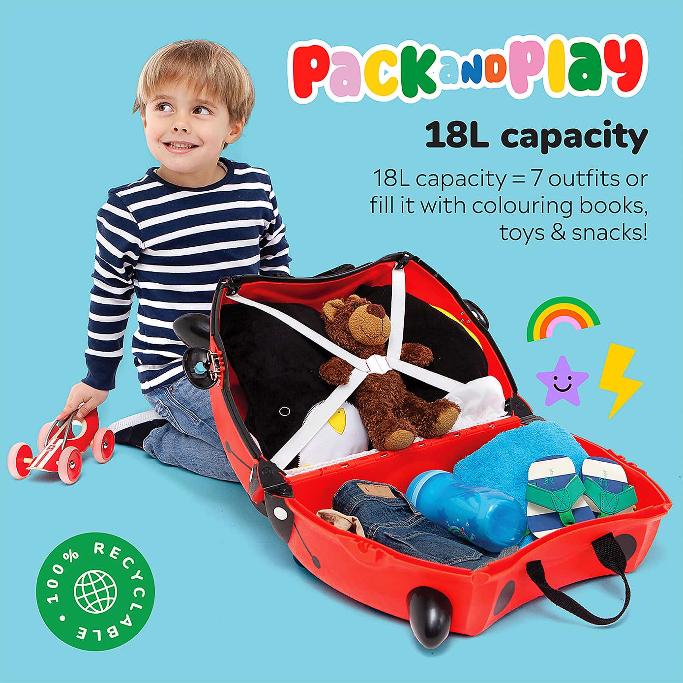 Trunki Ladybug Ride On Suitcase