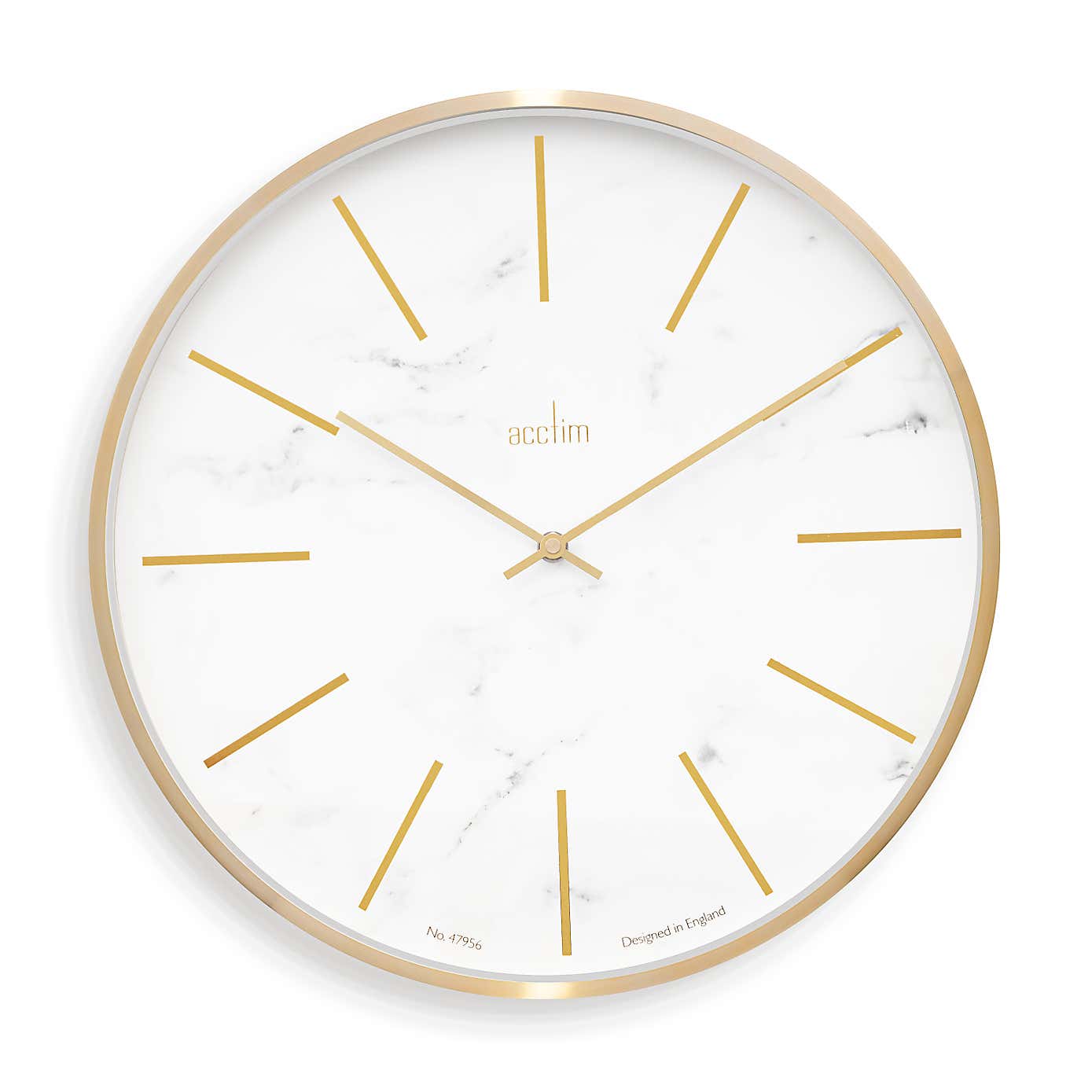 Acctim Luxe Wall Clock Quartz 40cm Brass