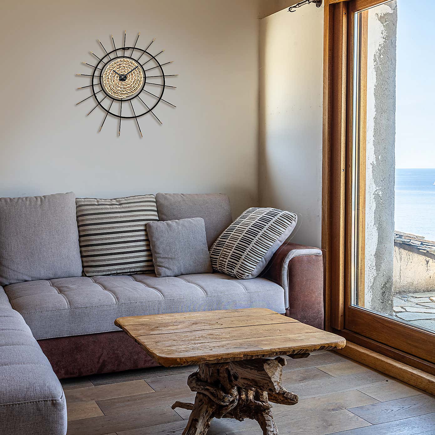 Hometime Rope Starburst Wall Clock