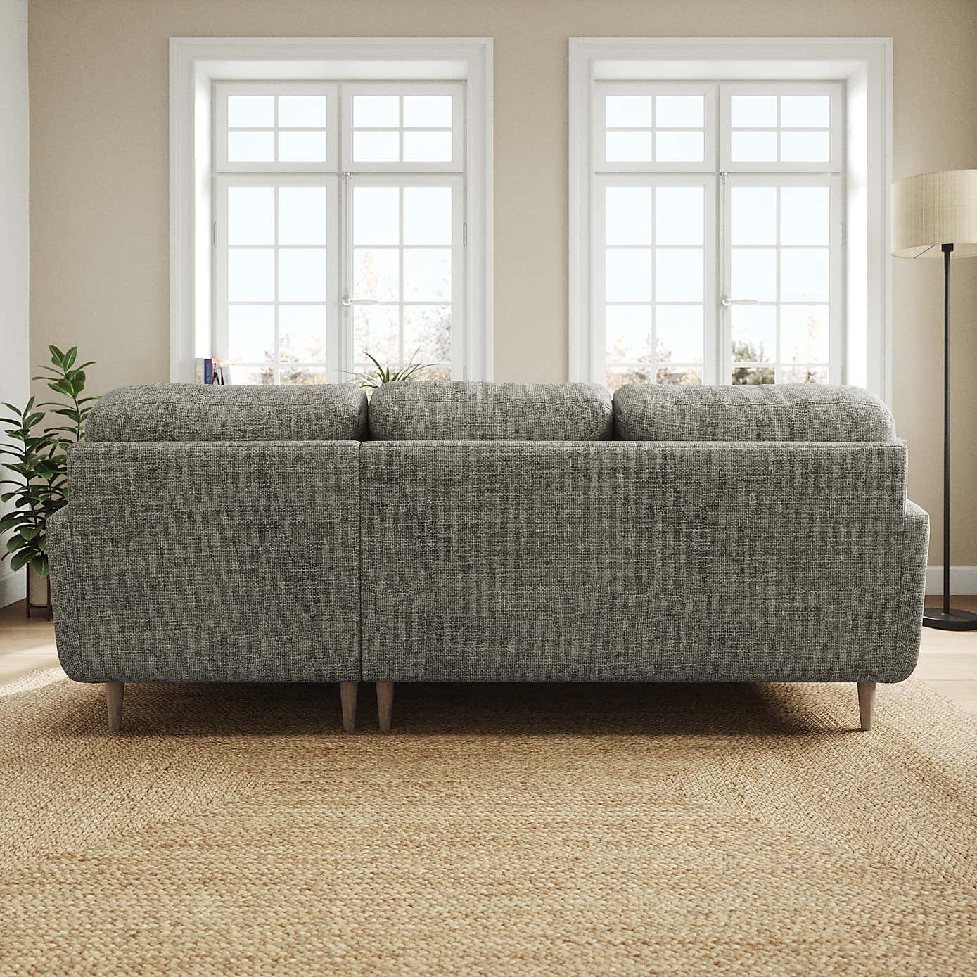 Sven Chunky Chenille Large Corner Chaise Sofa