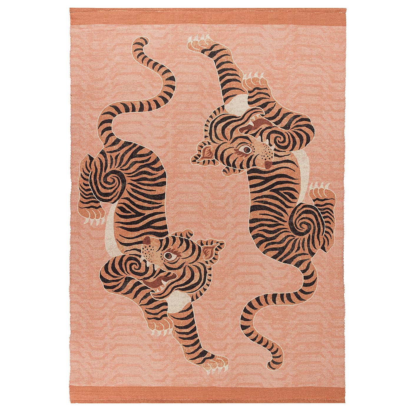 furn. Tibetan Tiger Coral Washable Indoor Outdoor Rug