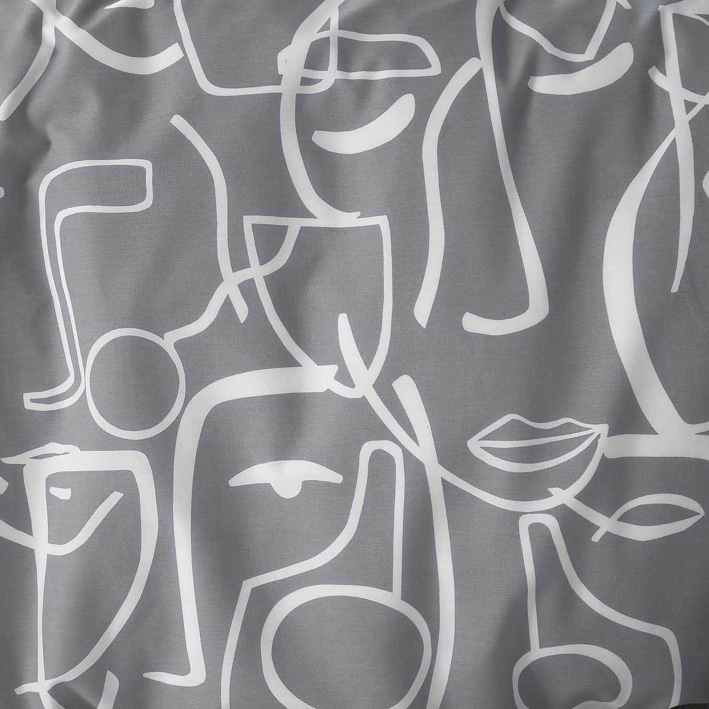 Everett Grey Reversible Duvet Cover and Pillowcase Set