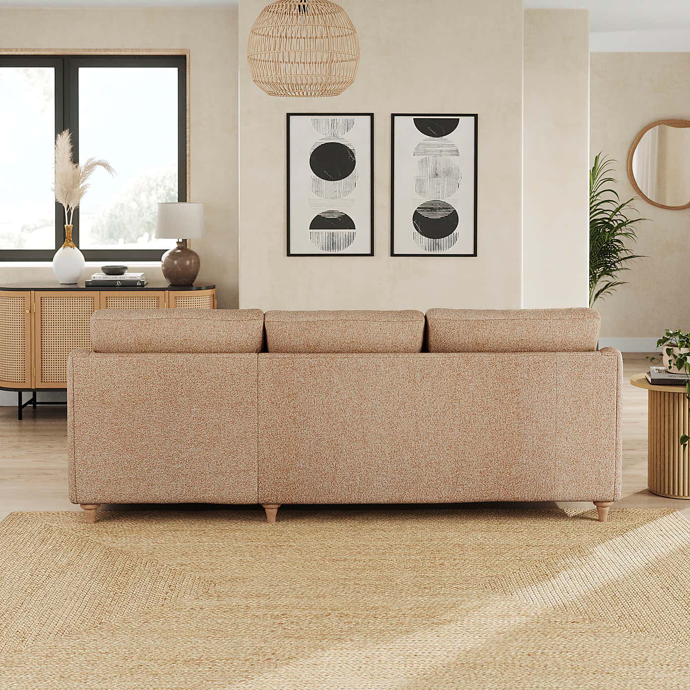 Hattie Cosy Weave Corner Chaise Sofa