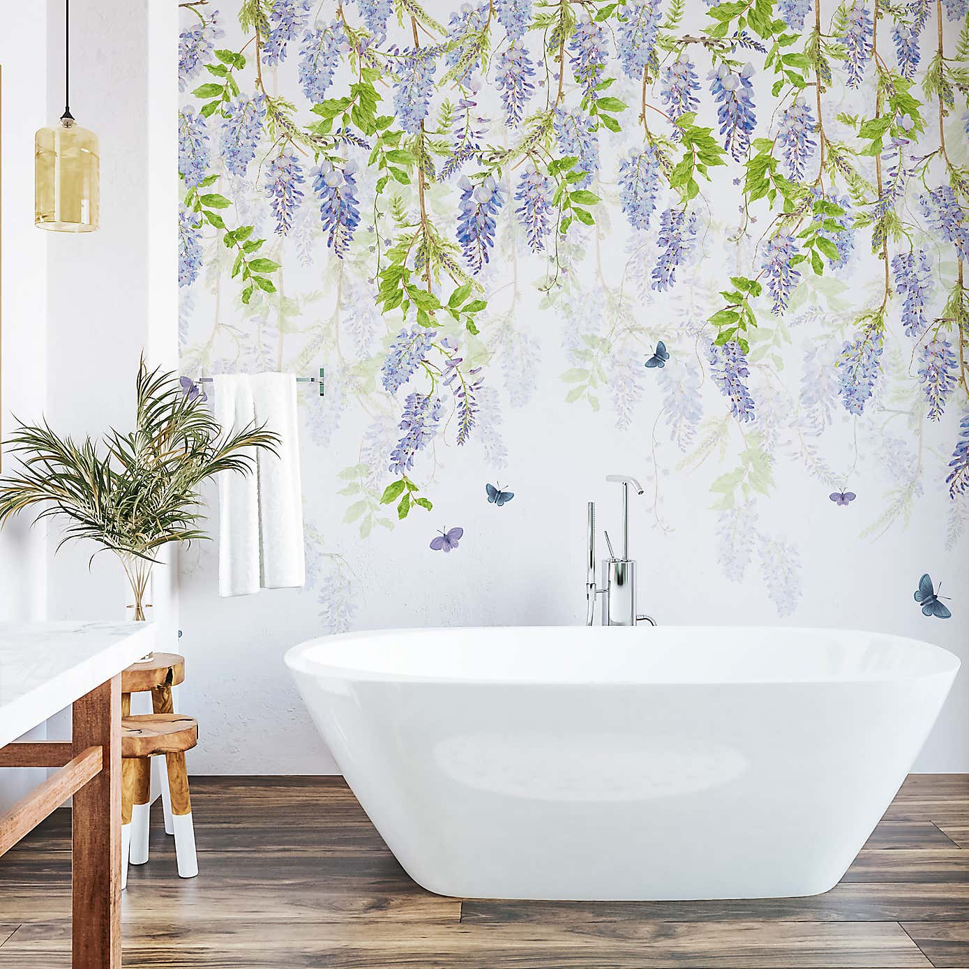 Whispering Wisteria Lavender Mural