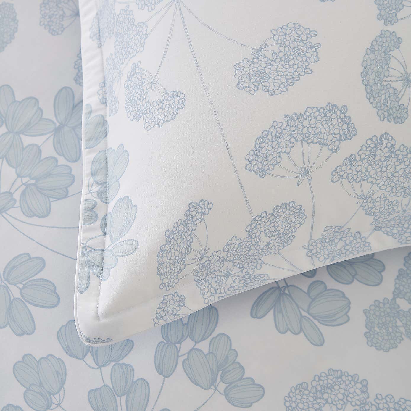 Dorma Daylesford Blue 100% Cotton Oxford Pillowcase Pair