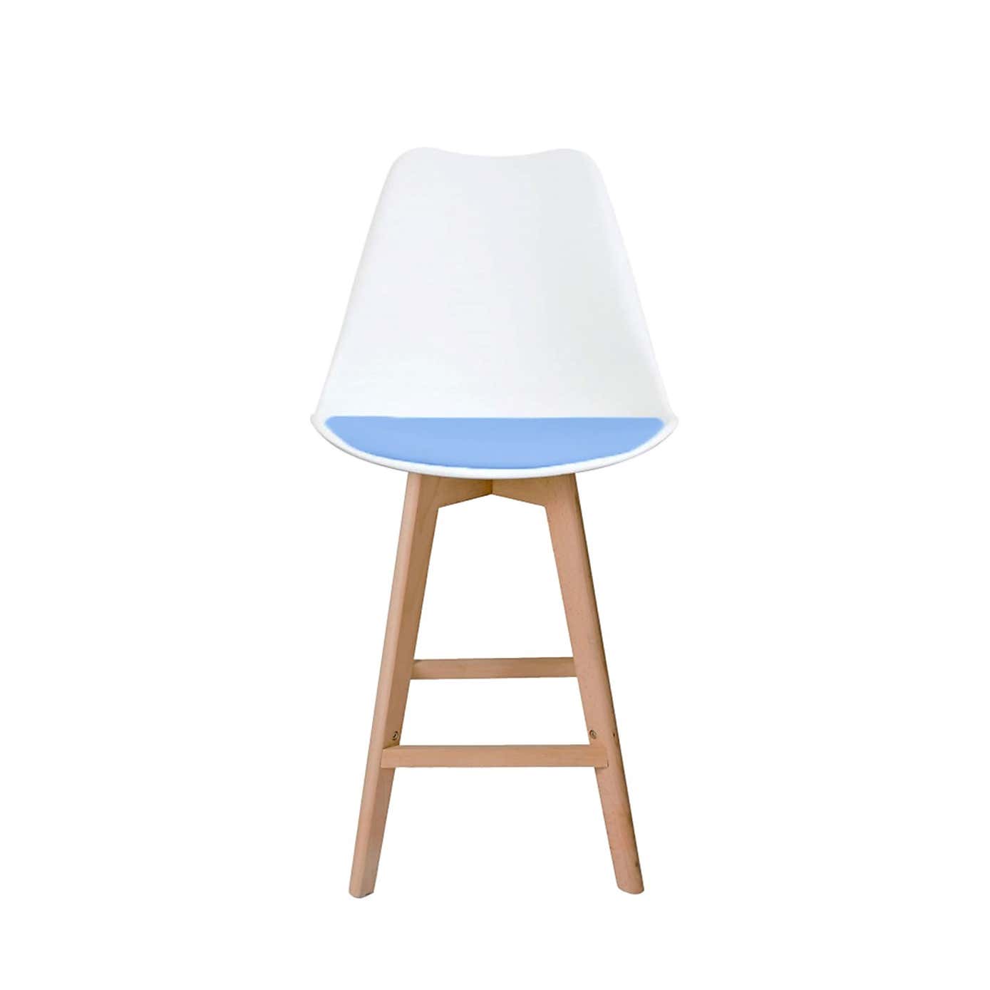 Fusion Living Soho White Plastic Bar Stool
